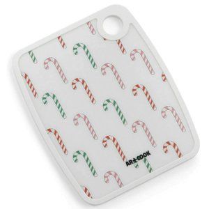 Art & Cook Slice & Chop Holiday Print 8X10 Cutting Board - Candy Canes